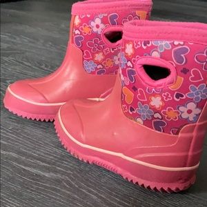 Girls rain boots pink